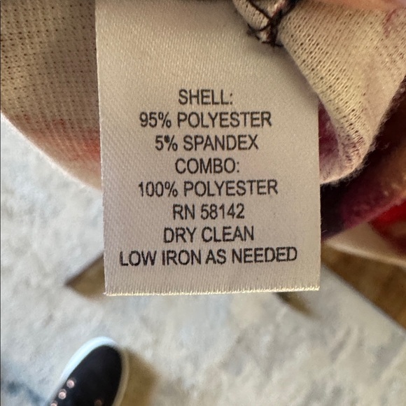 London Times Abstract Floral Sheath Dress Size 12 Red Orange Career Event - Picture 8 of 9